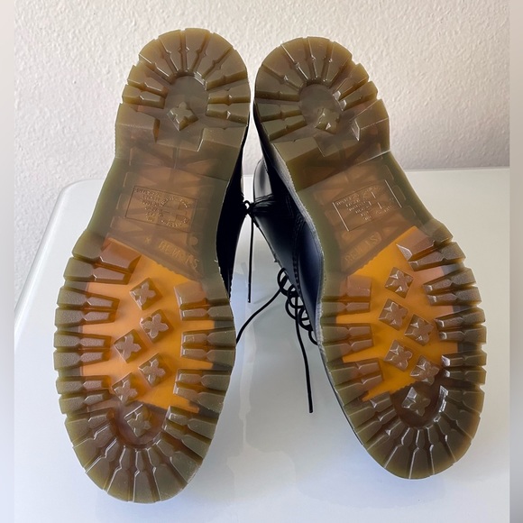 DR MARTENS 1460 Extreme Laces Polished Smooth Leather Black Boots - Picture 8 of 16